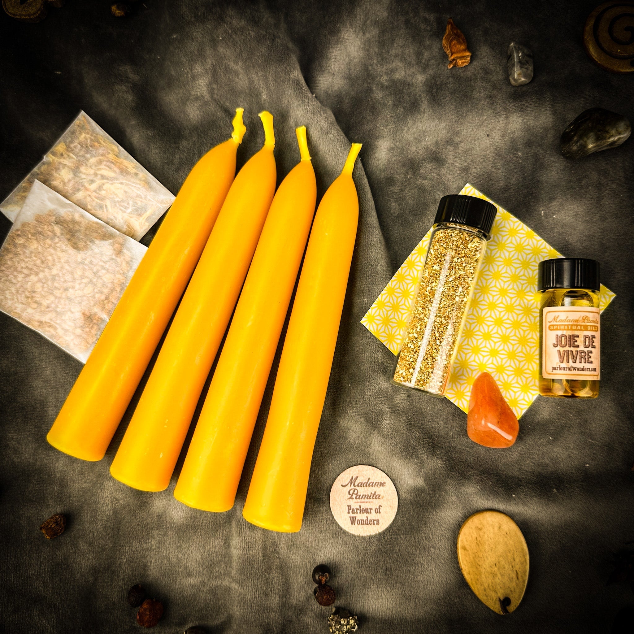 Optimism Candle Spell Booster Pack - Add Joy & Happiness to Any Candle Spell Kit | Candle Spell Booster Pack | Wiccan Center