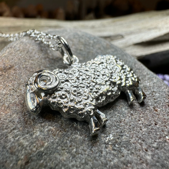 Marigold Sheep Necklace for Women - Handmade in Scotland | Pendant | Wiccan Center
