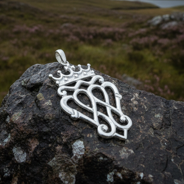 Farah Scottish Luckenbooth Necklace in Sterling Silver