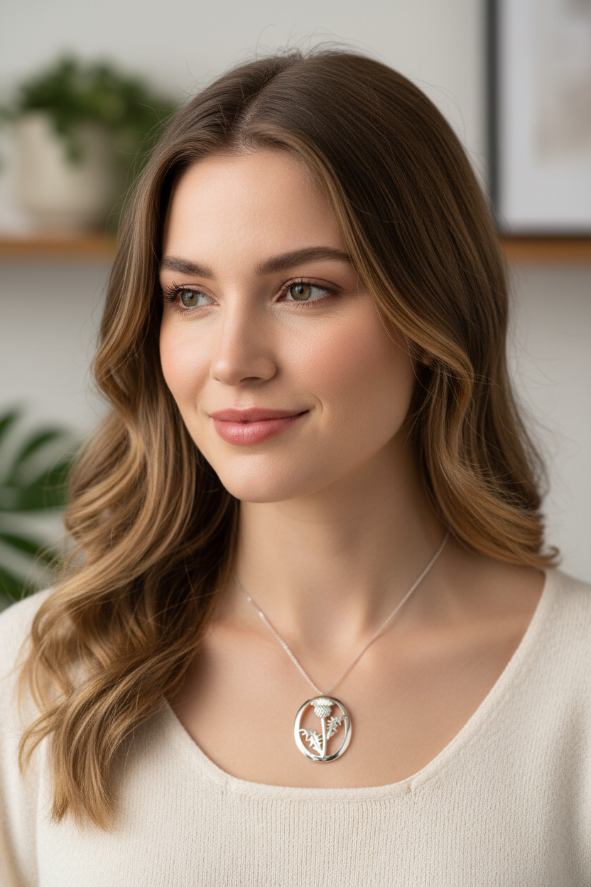 Gaisgeil Scottish Thistle Necklace | Pendant | Wiccan Center