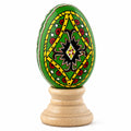 Green Diamond Hand Painted Wooden Pysanky Easter Egg | Easter Eggs > Wooden > Singles | Wiccan Center