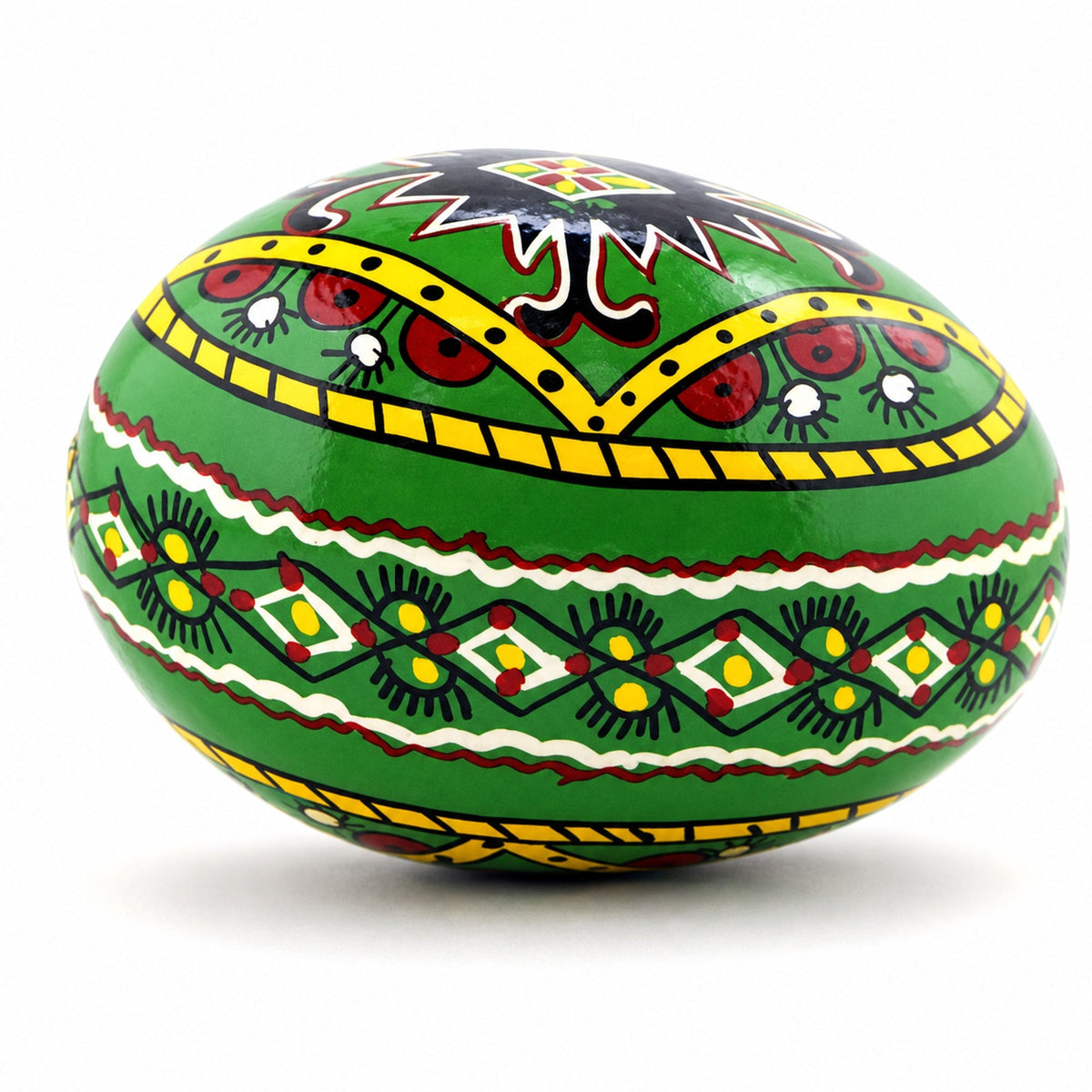 Green Diamond Hand Painted Wooden Pysanky Easter Egg | Easter Eggs > Wooden > Singles | Wiccan Center