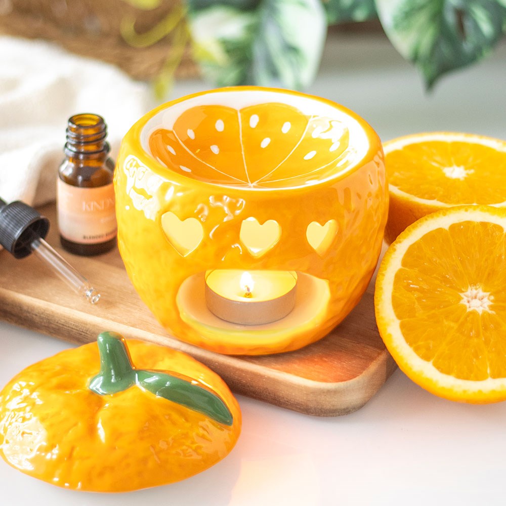 Orange Oil Burner | Wax Melt Warmer | Wiccan Center