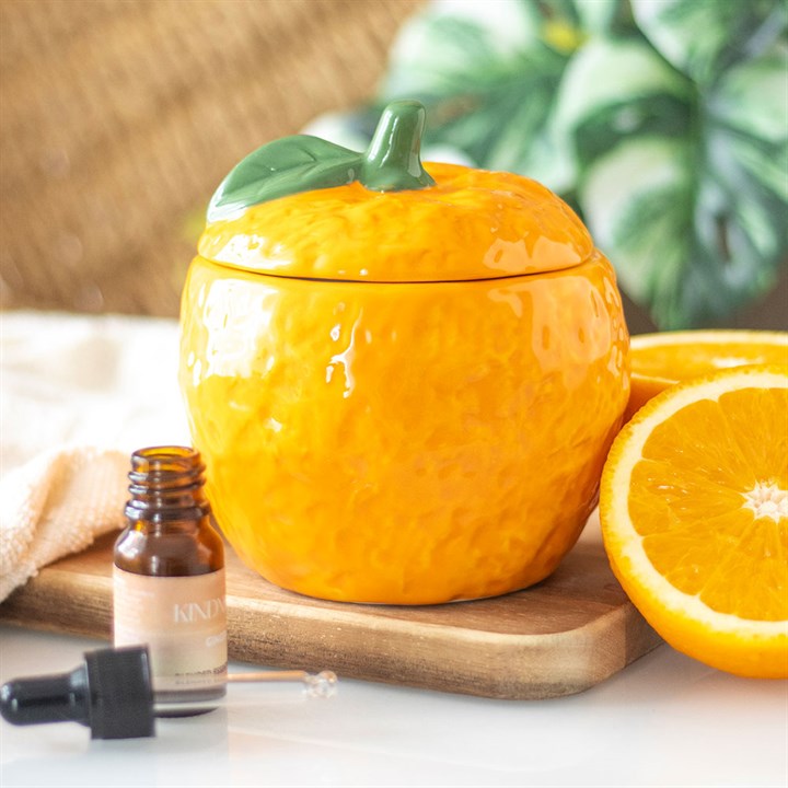 Orange Oil Burner | Wax Melt Warmer | Wiccan Center