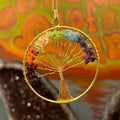 Golden Chakra Crystal Tree of Life Necklace/Wall Hanging/Suncatcher | Accessories | Wiccan Center