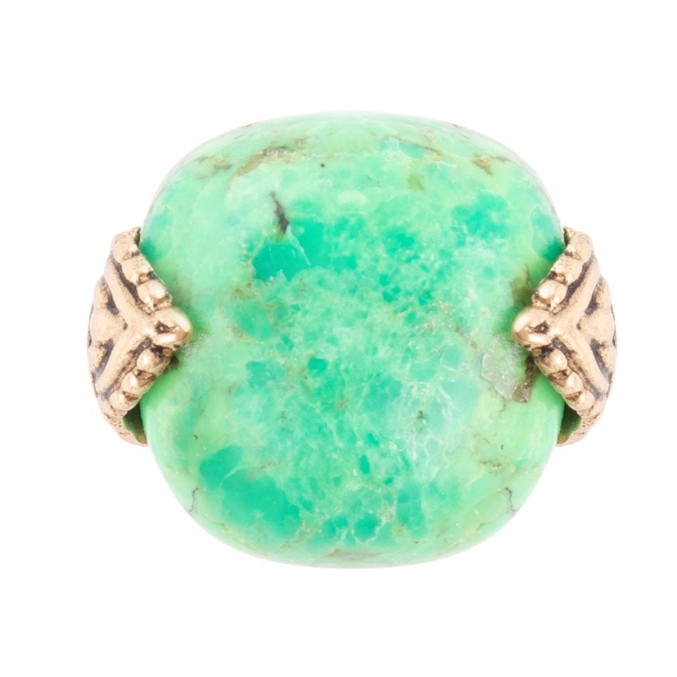 Ornate Lime Turquoise Ring | Rings | Wiccan Center