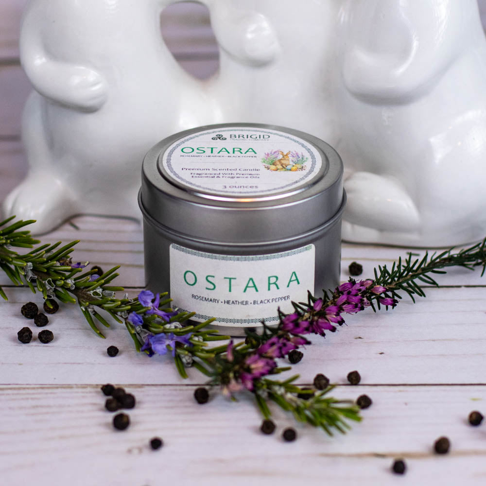 Ostara Soy Wax Candle - Heather, Rosemary, and Black Pepper | Premium Scented Candle | Wiccan Center