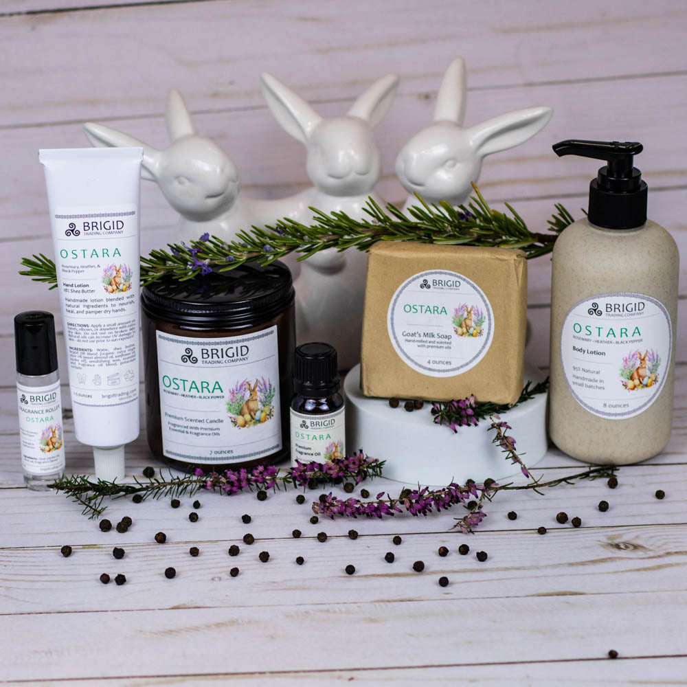 Ostara Soy Wax Candle - Heather, Rosemary, and Black Pepper | Premium Scented Candle | Wiccan Center