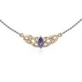 Celtic Knotwork Three Tone Necklace OTN116 Elegant Eternal Knot Jewelry For Women