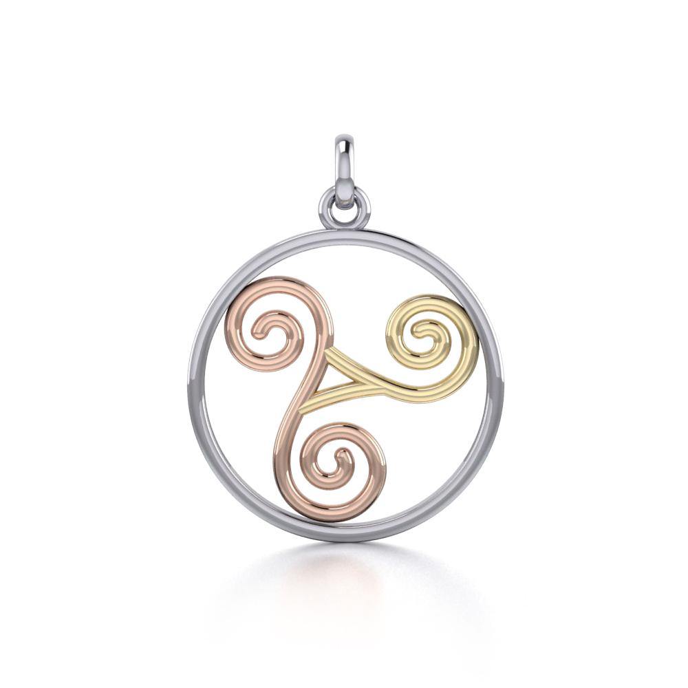 Triskelion Three Tone Pendant OTP038