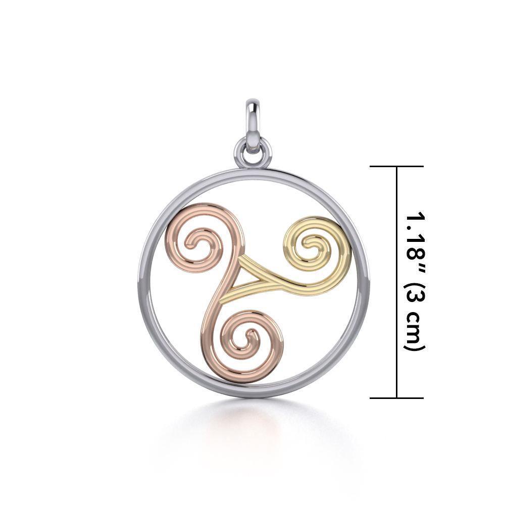 Triskelion Three Tone Pendant OTP038
