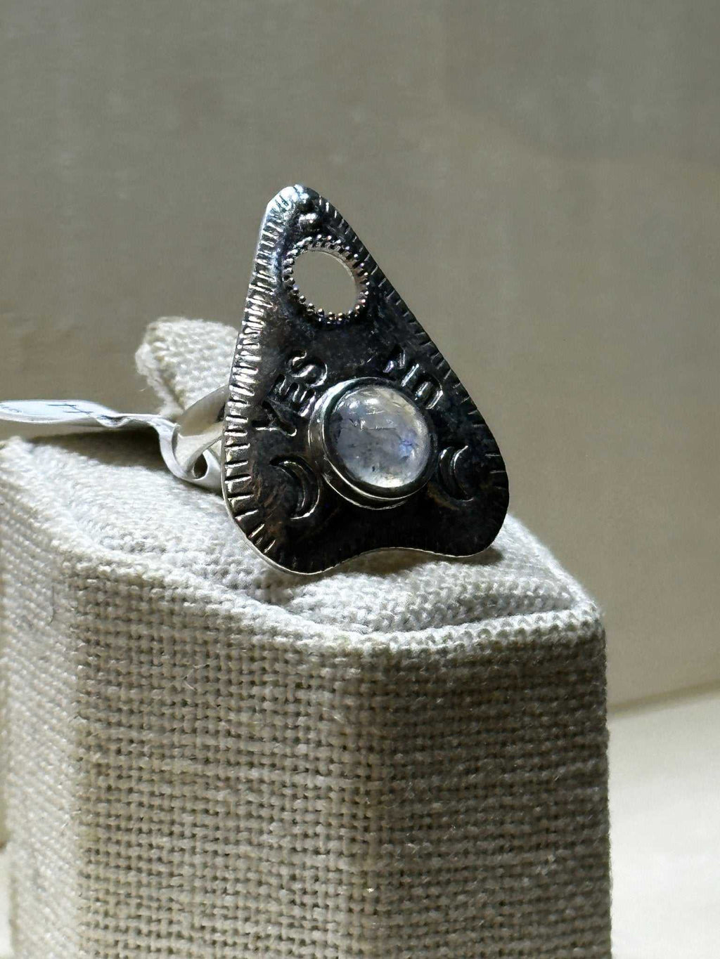 Ouija Rainbow Moonstone Ring (07.2044) | Rings | Wiccan Center