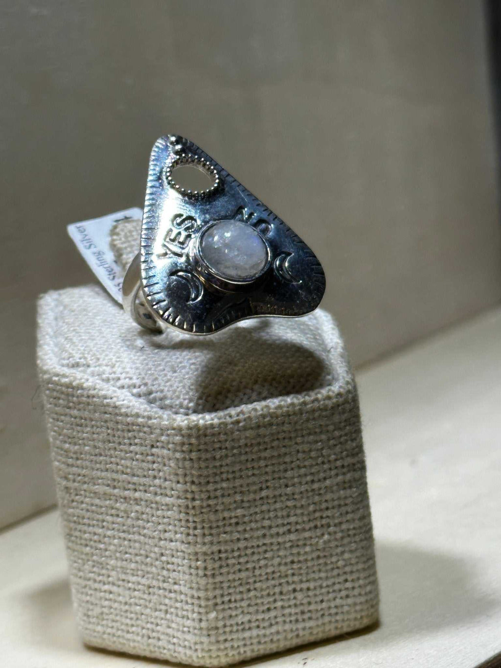 Ouija Rainbow Moonstone Ring (07.2044) | Rings | Wiccan Center
