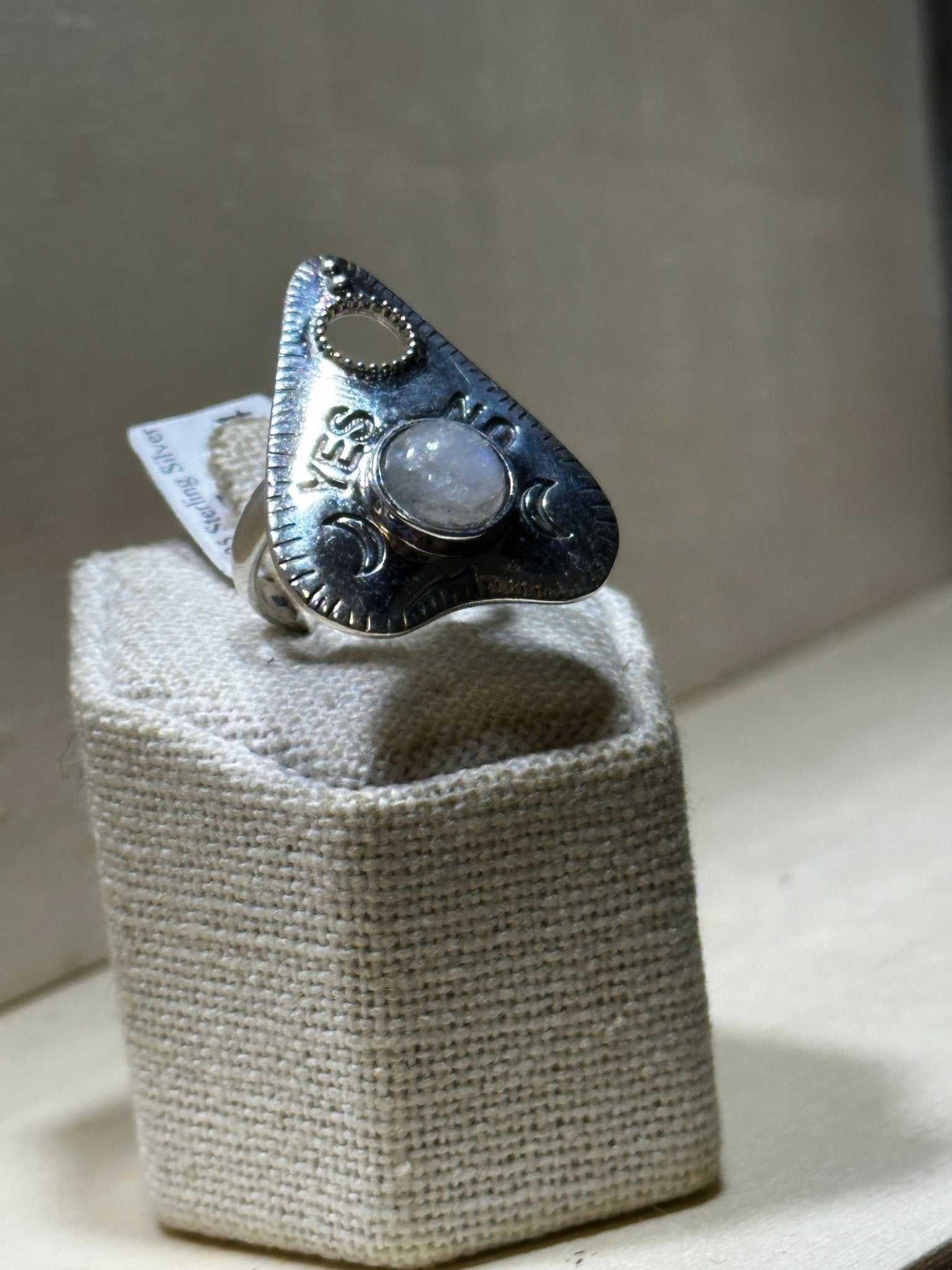 Ouija Rainbow Moonstone Ring (07.2044) | Rings | Wiccan Center