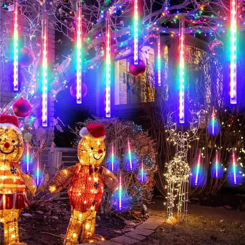Outdoor Solar Meteor Christmas String Lights | Seasonal Decor | Wiccan Center