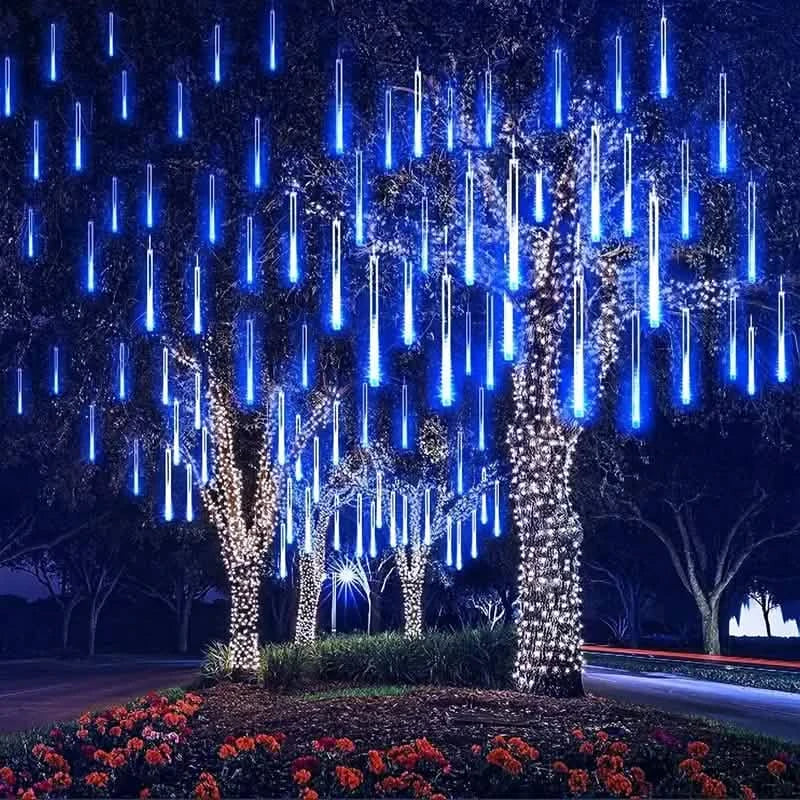 Outdoor Solar Meteor Christmas String Lights | Seasonal Decor | Wiccan Center