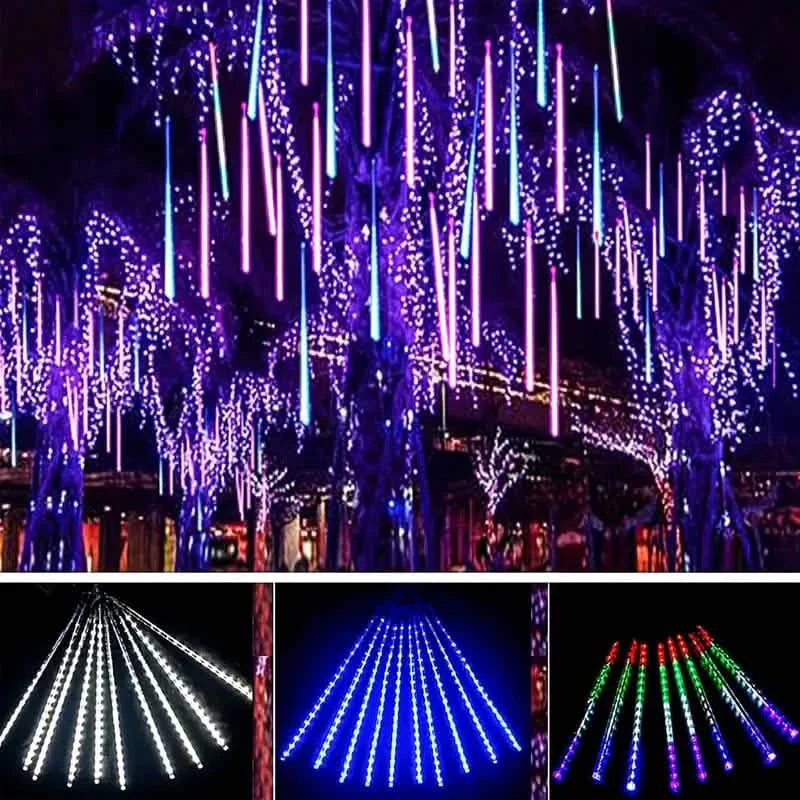 Outdoor Solar Meteor Christmas String Lights | Seasonal Decor | Wiccan Center