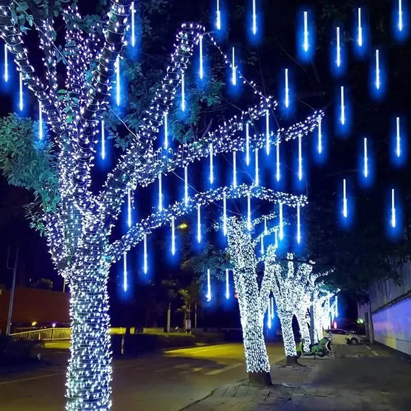 Outdoor Solar Meteor Christmas String Lights | Seasonal Decor | Wiccan Center
