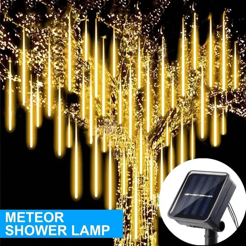 Outdoor Solar Meteor Christmas String Lights | Seasonal Decor | Wiccan Center