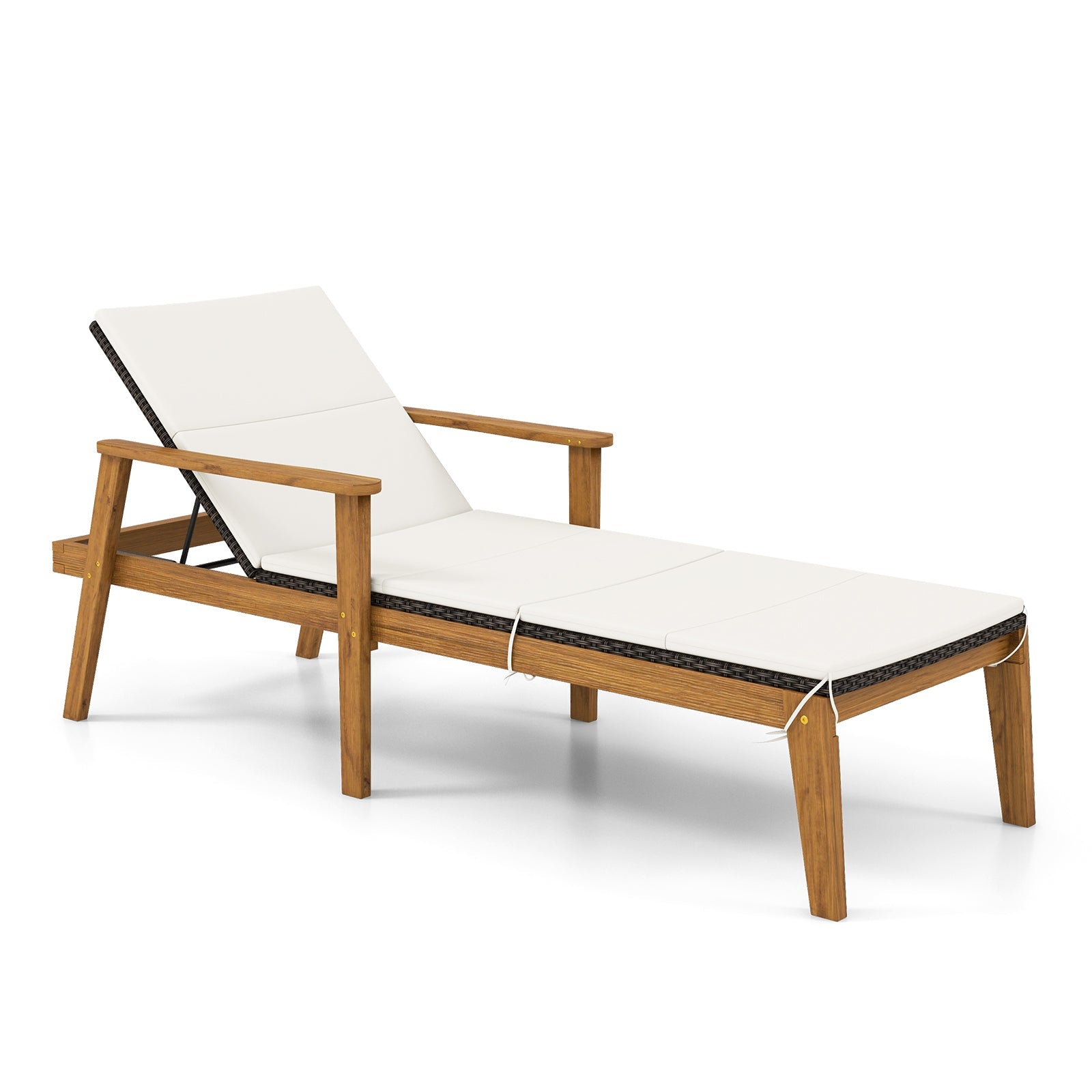 Outdoor Chaise Lounge Chair Rattan Patio Recliners with Armrests | | Wiccan Center