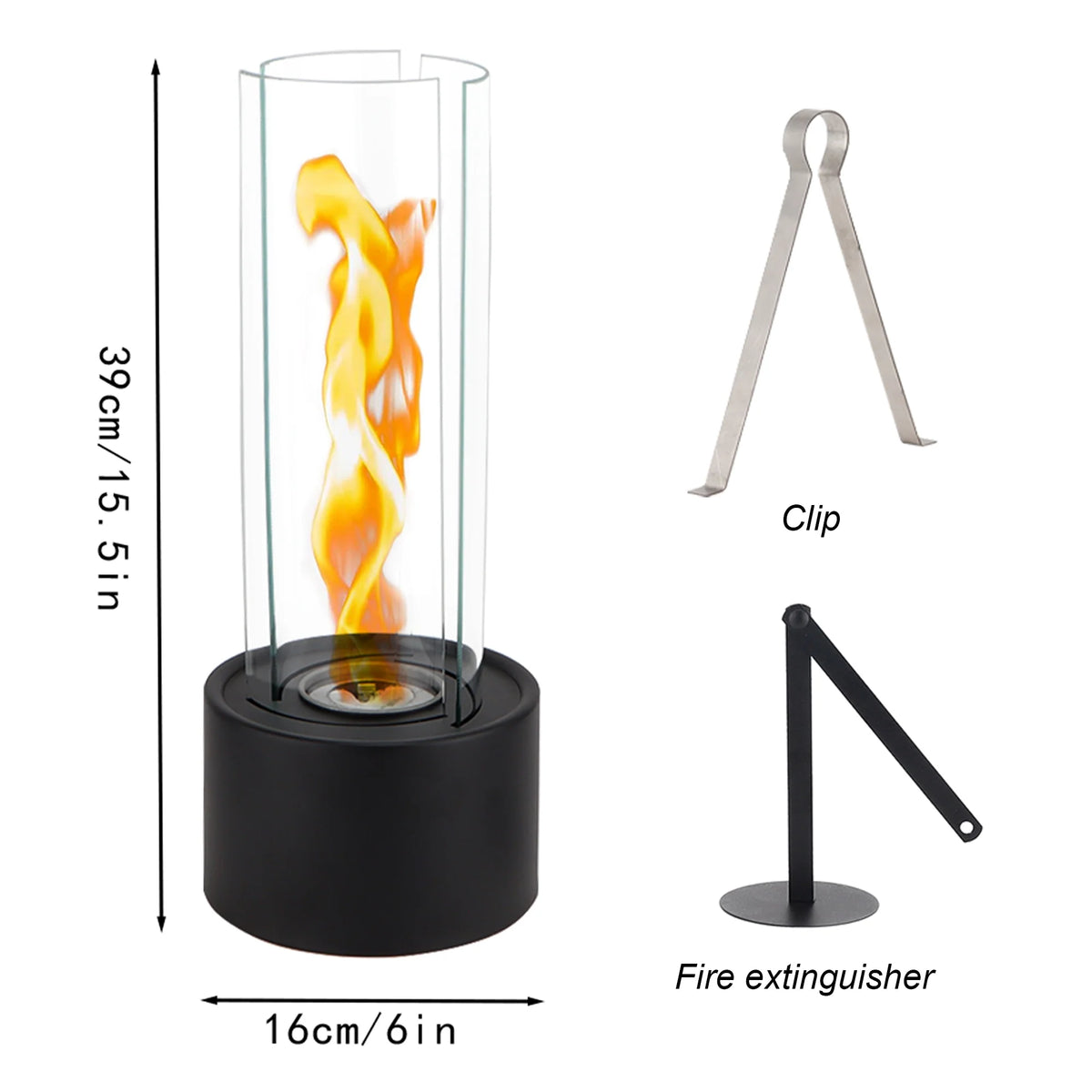 Cylindrical Bioethanol Vented-Free Fireplace | | Wiccan Center