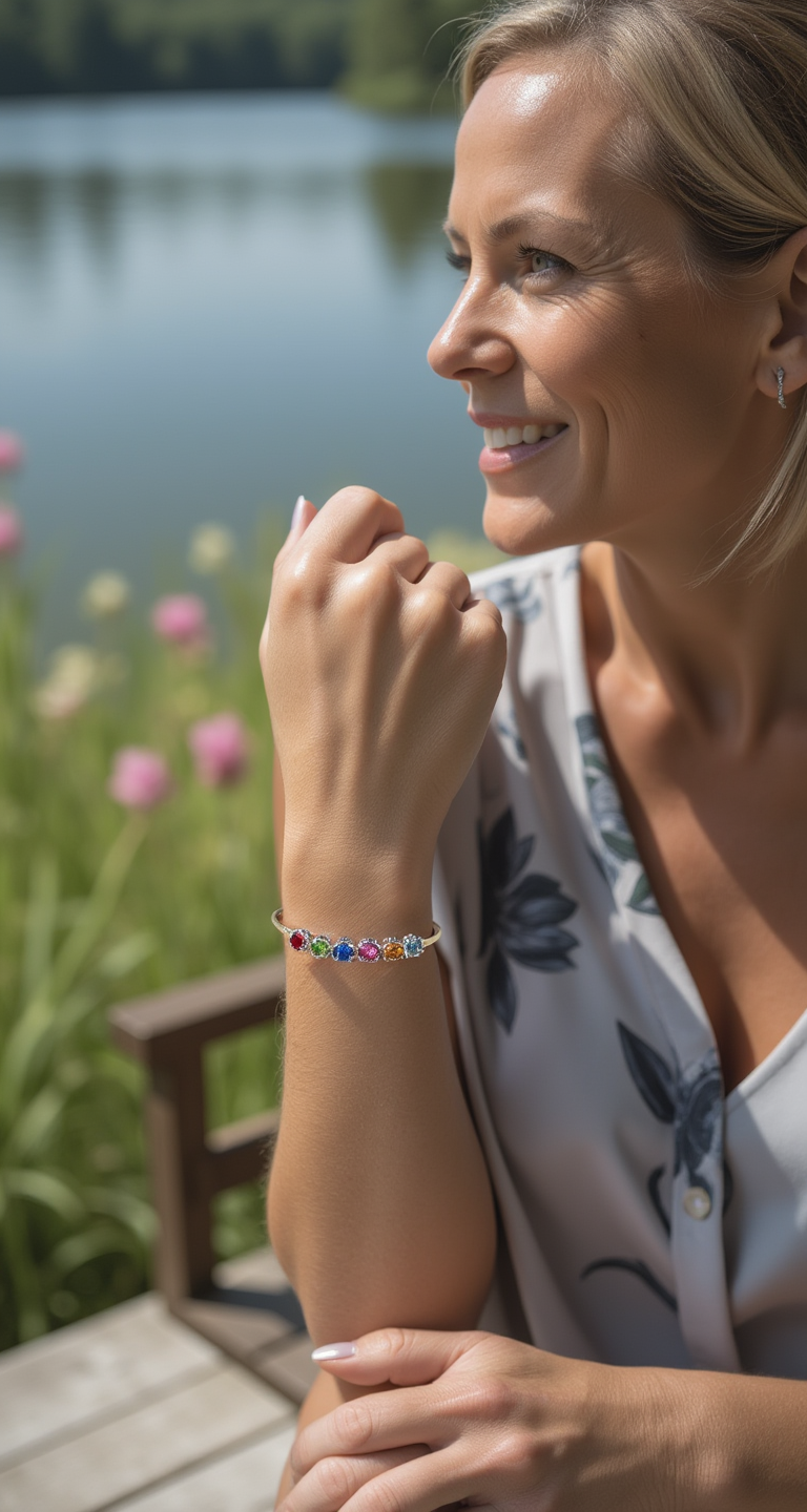 Custom Mothers Birthstone Bracelet | Bracelet | Wiccan Center