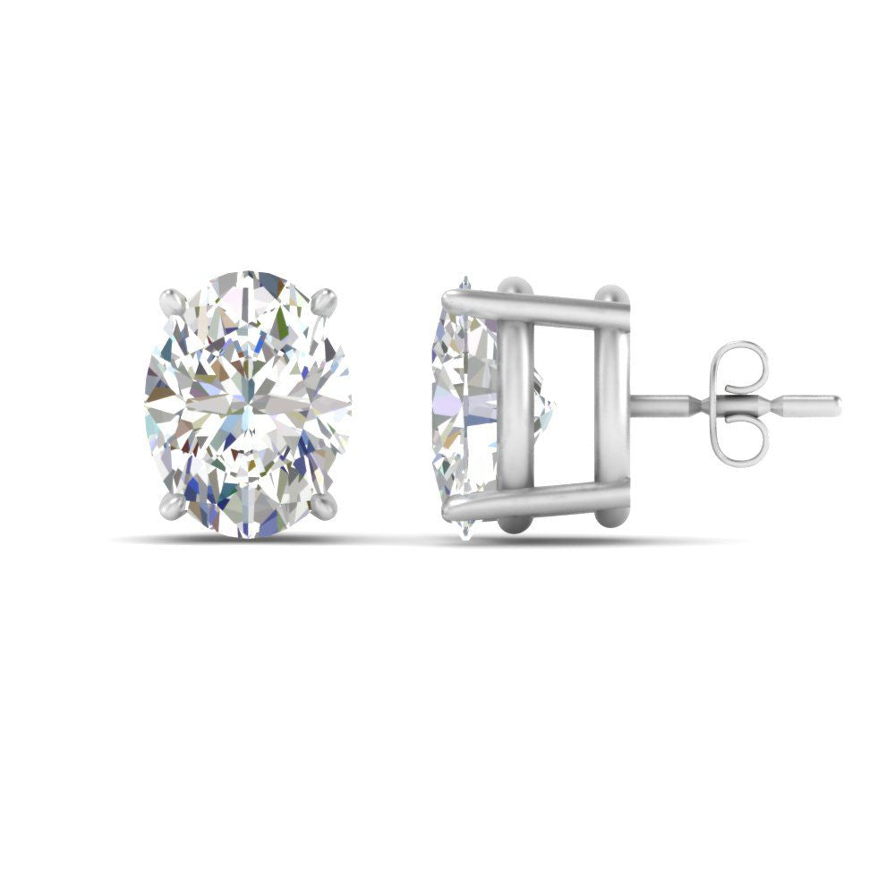 Stud Earring Basket Oval Shaped