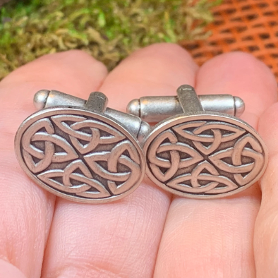 Celtic Trinity Knot Cufflinks for Men | Cuff Links | Wiccan Center
