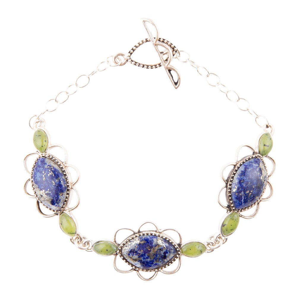 Oxford Lapis and Jade Bracelet | Bracelets | Wiccan Center