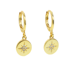 North Star Mini Hoop Earrings | Earrings | Wiccan Center
