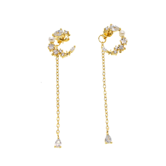 Pearl Moon Earrings