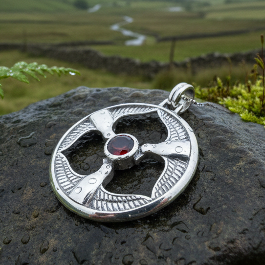 Rhiannon's Three Birds Welsh Goddess Necklace in Sterling Silver | Pendant | Wiccan Center
