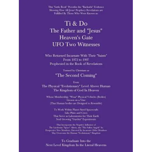 Ti & Do Father & "Jesus" Heaven's Gate UFO Two Witnesses - Paperback | Books | Wiccan Center