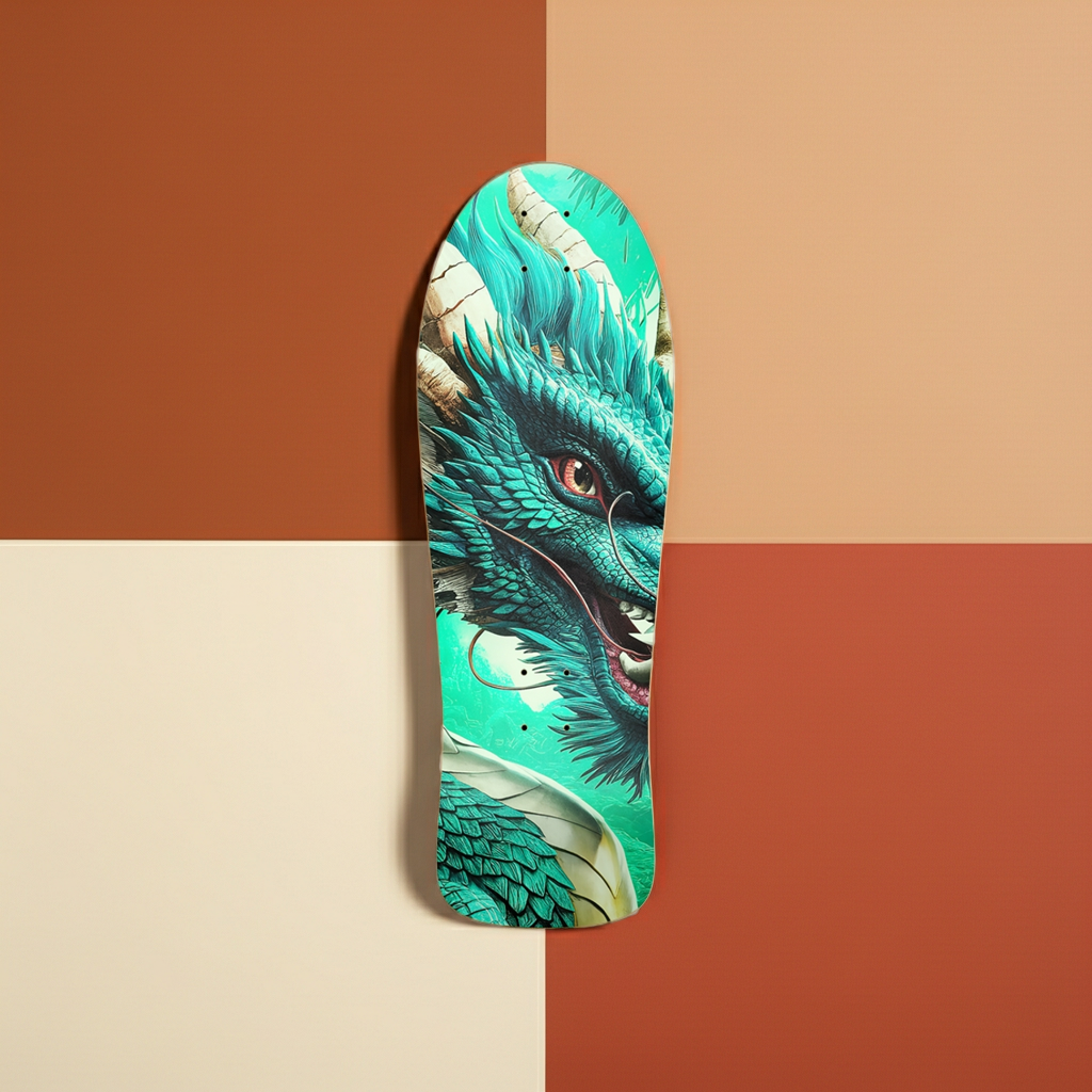 Custom Green Dragon Skateboard – Personalized Maple Deck | Skateboard | Wiccan Center