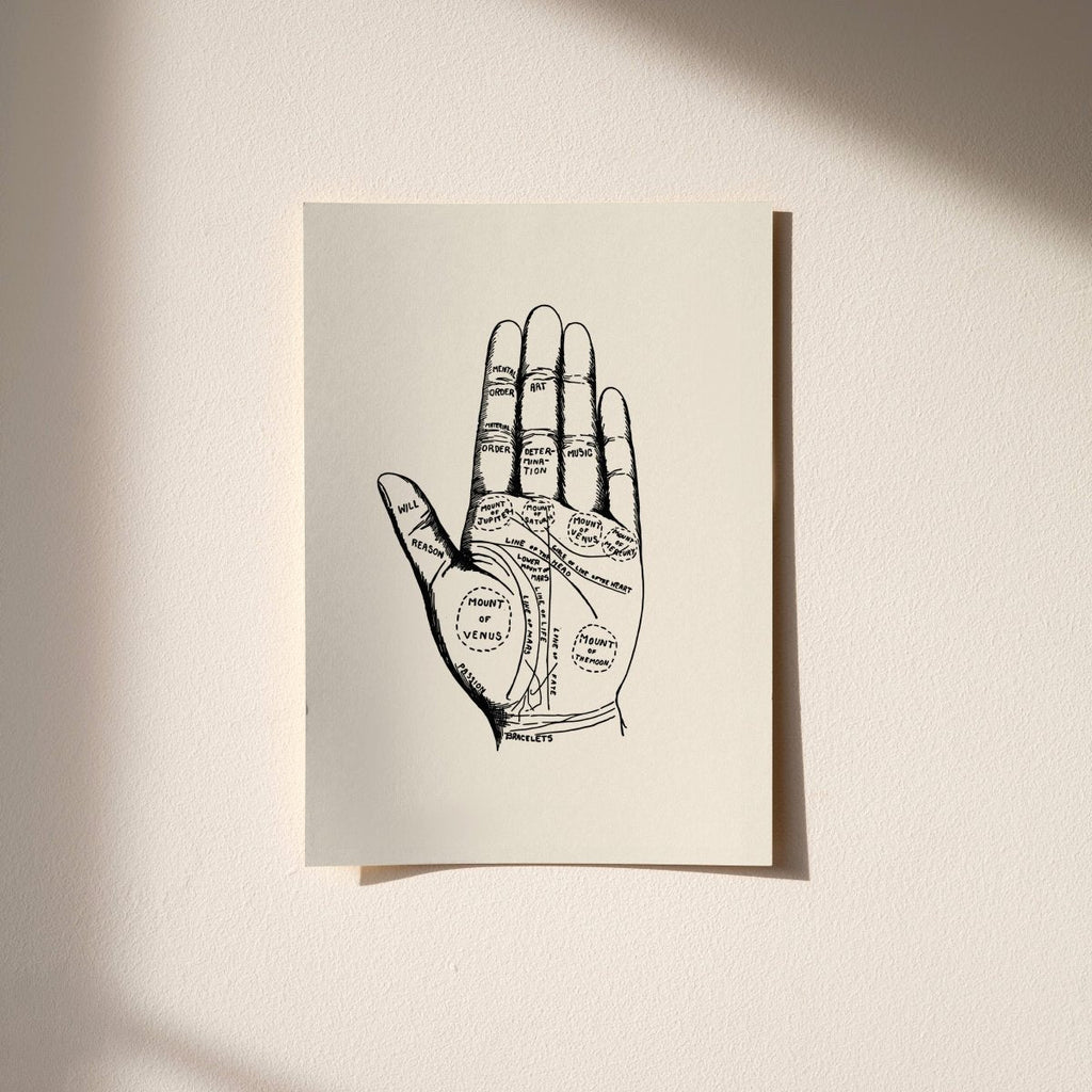 “Palmistry” Vintage Art Print | Home Decor | Wiccan Center