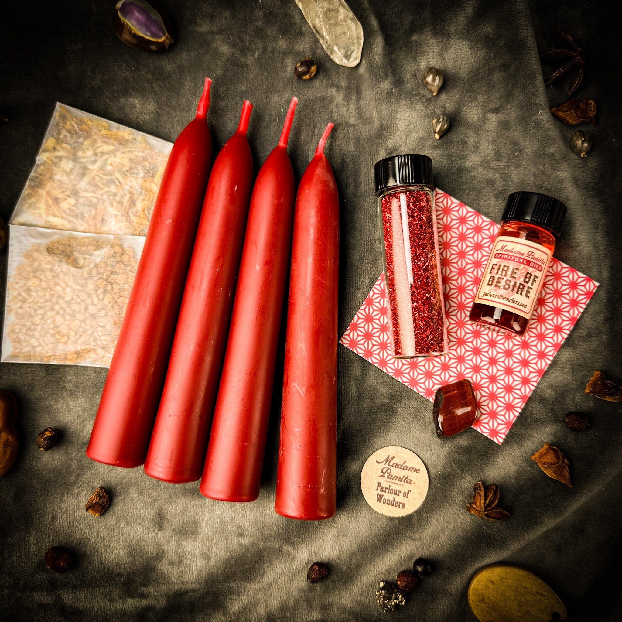 Passion Candle Spell Booster Pack - Add Sensual Fire to Any Candle Spell Kit | Candle Spell Booster Pack | Wiccan Center