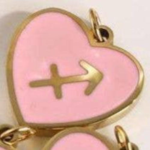 Gold Princess Pearl Zodiac Heart Necklace | Necklace | Wiccan Center