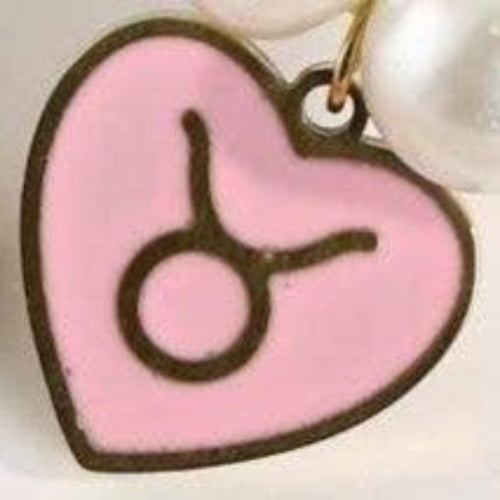 Gold Princess Pearl Zodiac Heart Necklace | Necklace | Wiccan Center
