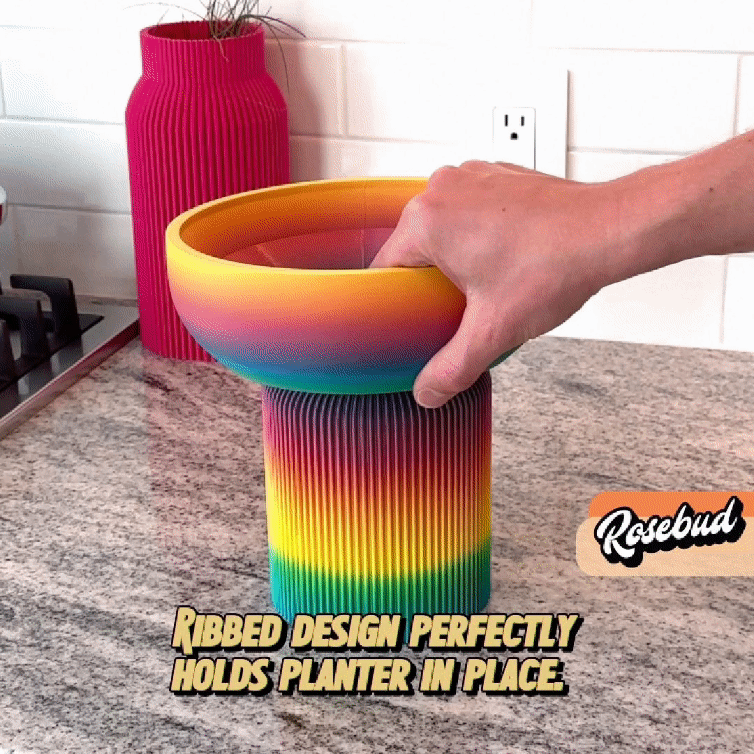 Modern Pedestal Plant Pot, Two-Piece | plant pot | Wiccan Center