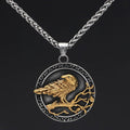 Vikings The Odin's Raven Stainless Steel Necklace | Pendant and Necklace | Wiccan Center