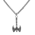 Vikings Axe Skull Stainless Steel Necklace | Pendant and Necklace | Wiccan Center