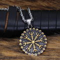 Vikings Helm of Awe Compass Rune Pendant Necklace | Pendant and Necklace | Wiccan Center