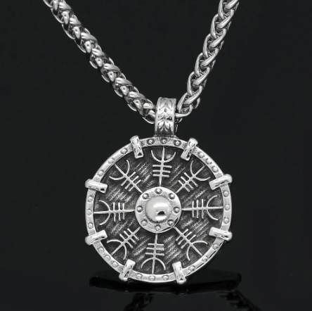 Vikings Helm of Awe Stainless Steel Pendant Necklace | Pendant and Necklace | Wiccan Center