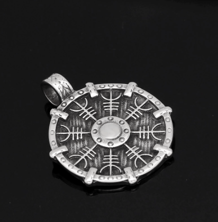 Vikings Helm of Awe Stainless Steel Pendant Necklace | Pendant and Necklace | Wiccan Center