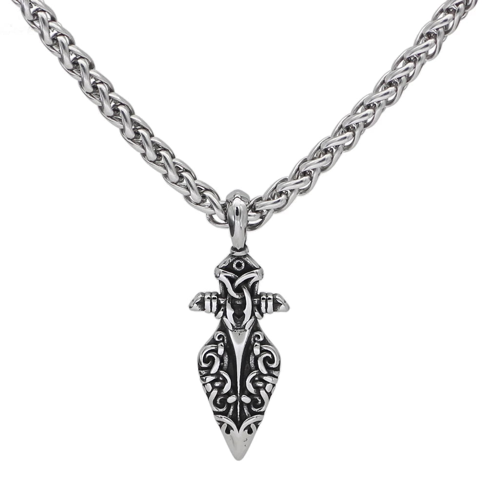 Vikings Odin's Gungir Spear Stainless Steel Necklace | Pendant and Necklace | Wiccan Center