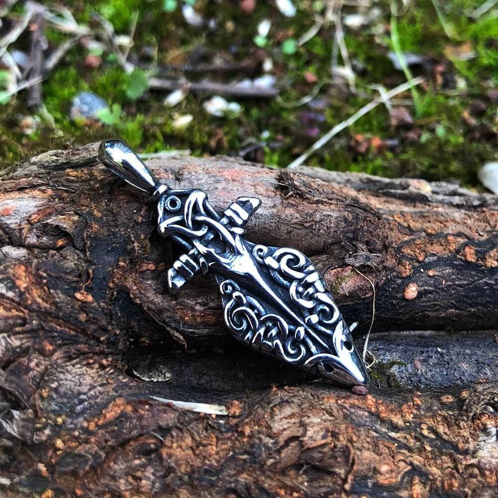 Vikings Odin's Gungir Spear Stainless Steel Necklace | Pendant and Necklace | Wiccan Center