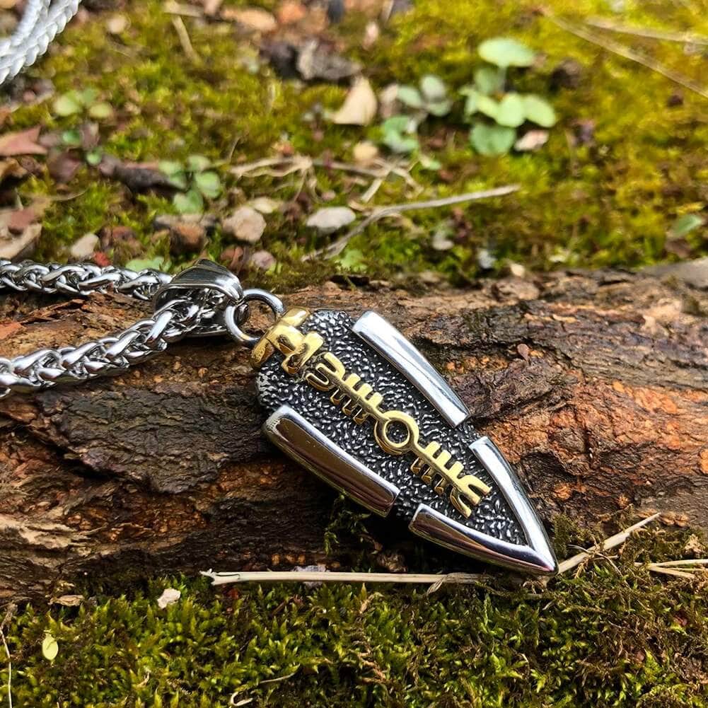 Vikings Odin's Gungir Valknut Stainless Steel Necklace | Pendant and Necklace | Wiccan Center