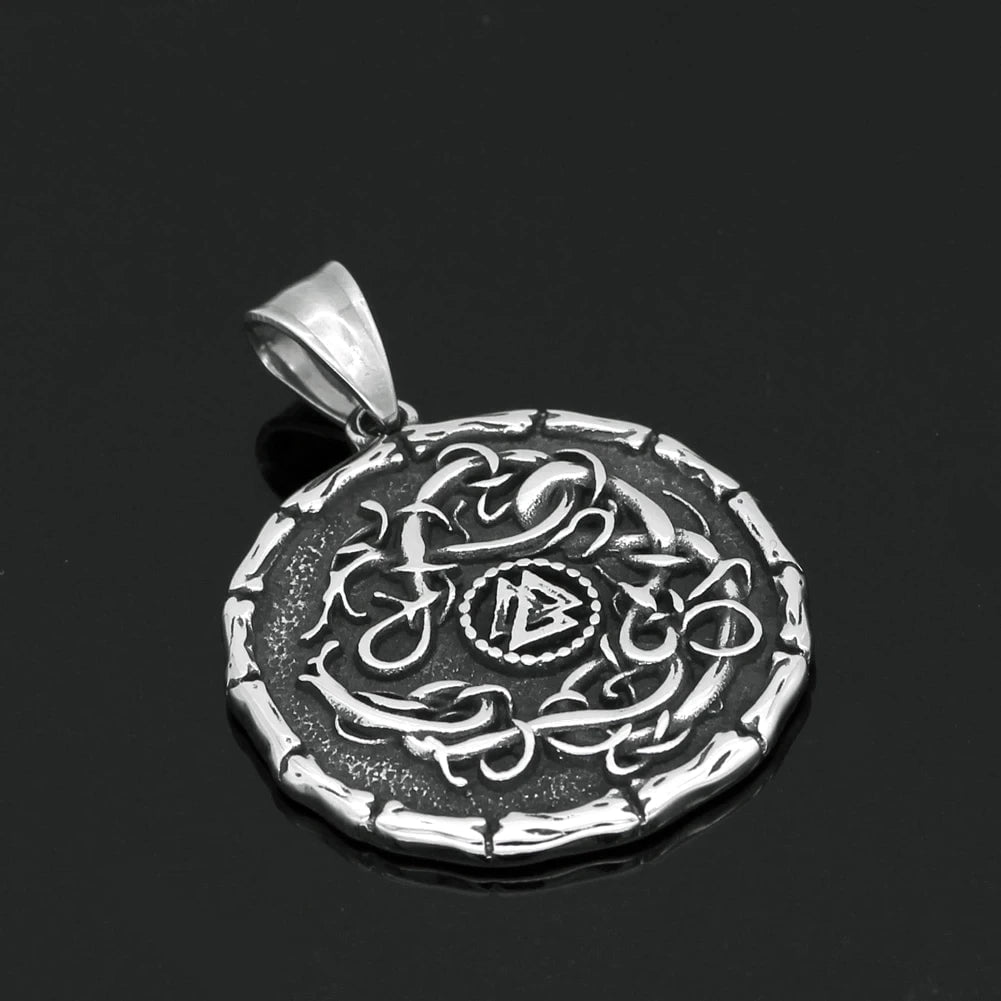 Vikings Valknut Celtic Knot Stainless Steel Necklace | Pendant and Necklace | Wiccan Center