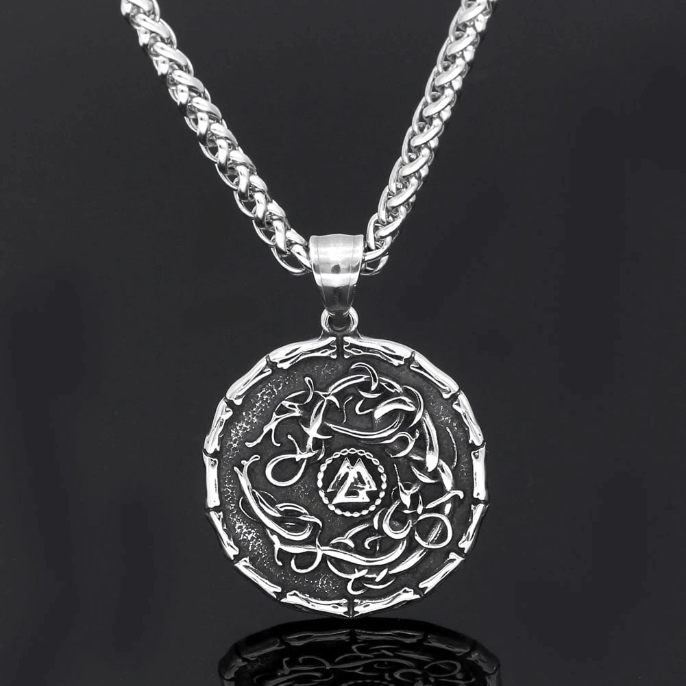 Vikings Valknut Celtic Knot Stainless Steel Necklace | Pendant and Necklace | Wiccan Center