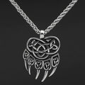 Vikings Wolf Paw Valknut Stainless Steel Necklace | Pendant and Necklace | Wiccan Center